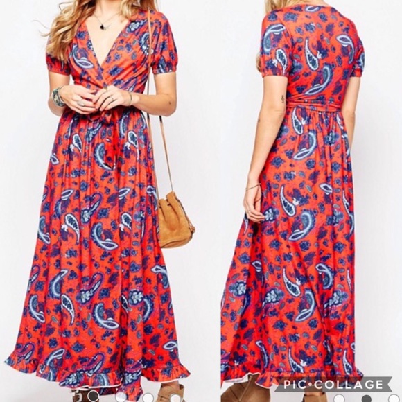 ASOS Dresses & Skirts - ASOS Tea Maxi Dress with Wrap Front in Paisley